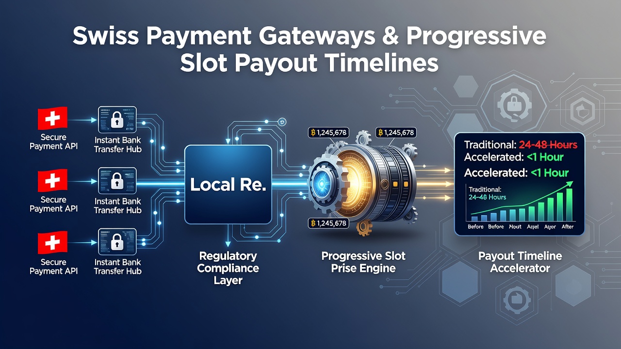 Timeline chart showing payout processing stages for Swiss progressive jackpots